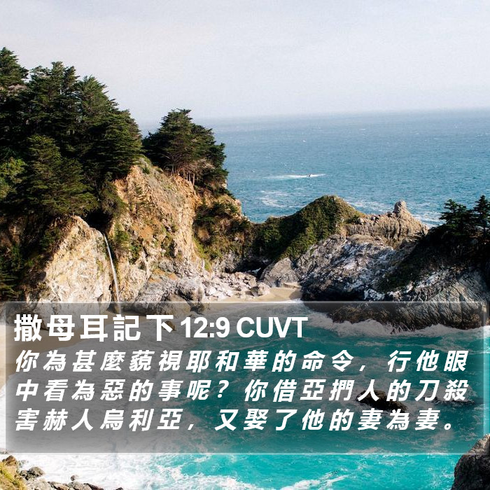 撒 母 耳 記 下 12:9 CUVT Bible Study