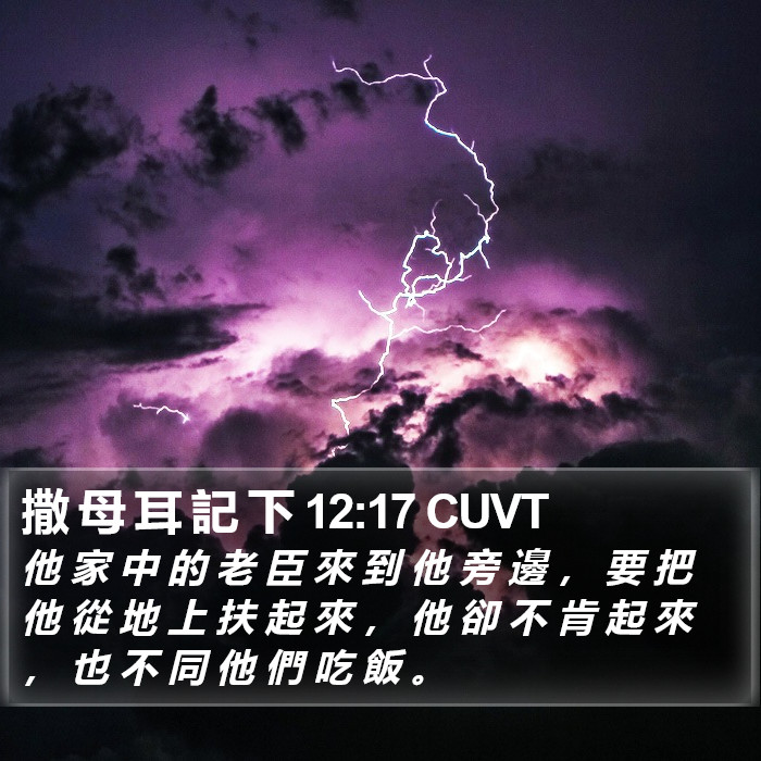 撒 母 耳 記 下 12:17 CUVT Bible Study