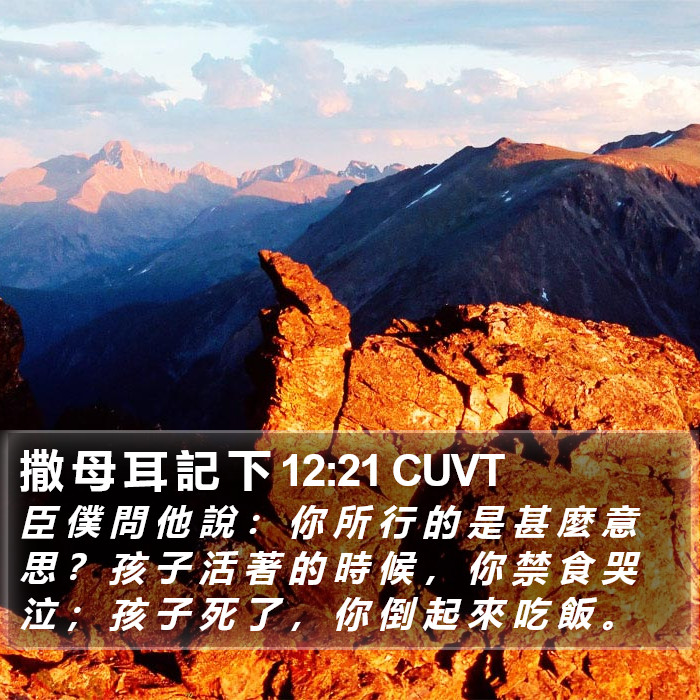 撒 母 耳 記 下 12:21 CUVT Bible Study