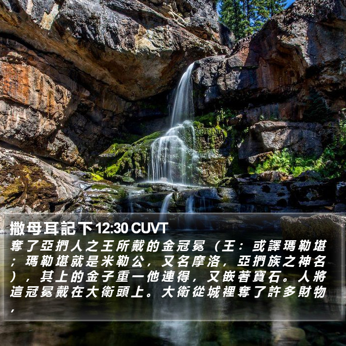 撒 母 耳 記 下 12:30 CUVT Bible Study