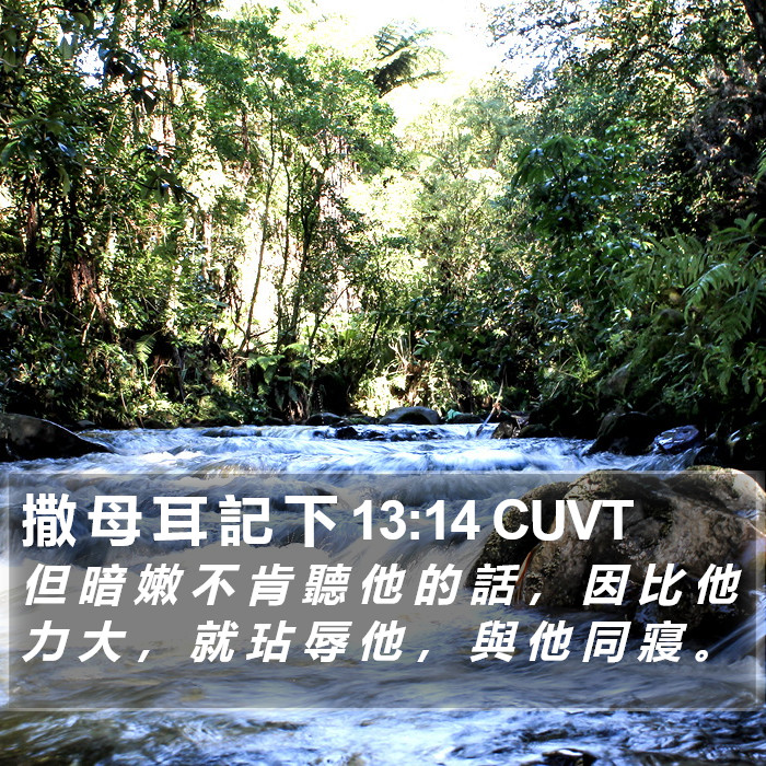 撒 母 耳 記 下 13:14 CUVT Bible Study