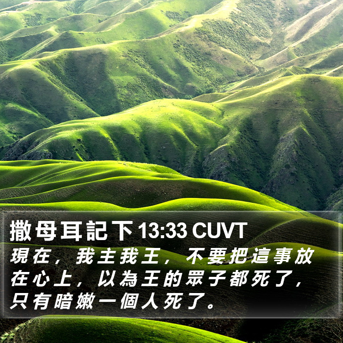 撒 母 耳 記 下 13:33 CUVT Bible Study