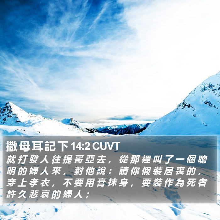 撒 母 耳 記 下 14:2 CUVT Bible Study