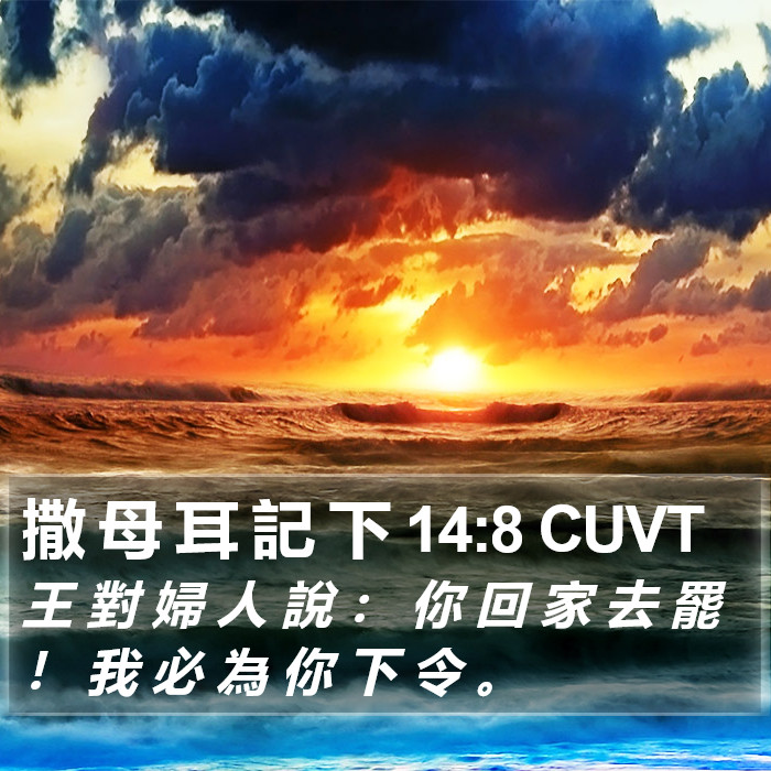 撒 母 耳 記 下 14:8 CUVT Bible Study