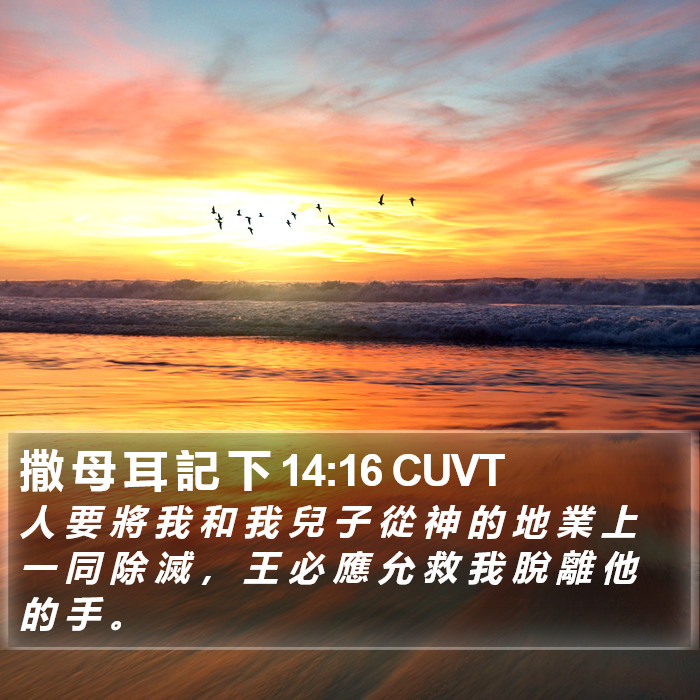 撒 母 耳 記 下 14:16 CUVT Bible Study