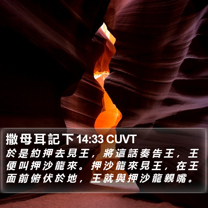 撒 母 耳 記 下 14:33 CUVT Bible Study