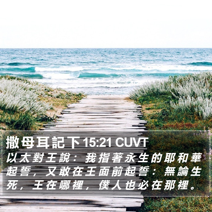 撒 母 耳 記 下 15:21 CUVT Bible Study