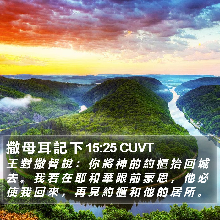 撒 母 耳 記 下 15:25 CUVT Bible Study