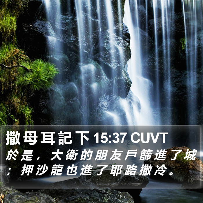 撒 母 耳 記 下 15:37 CUVT Bible Study