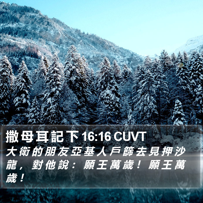 撒 母 耳 記 下 16:16 CUVT Bible Study