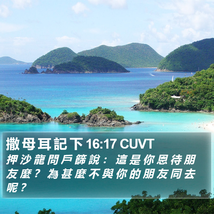 撒 母 耳 記 下 16:17 CUVT Bible Study