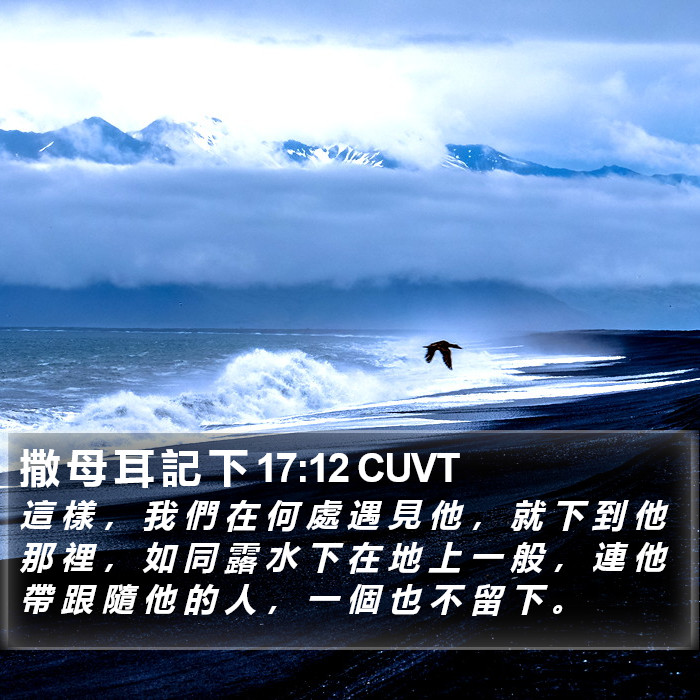 撒 母 耳 記 下 17:12 CUVT Bible Study