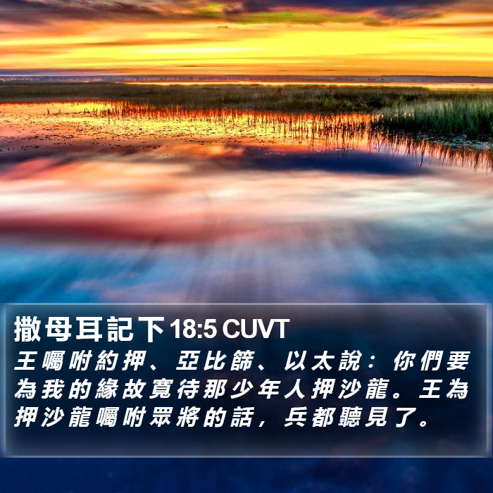 撒 母 耳 記 下 18:5 CUVT Bible Study