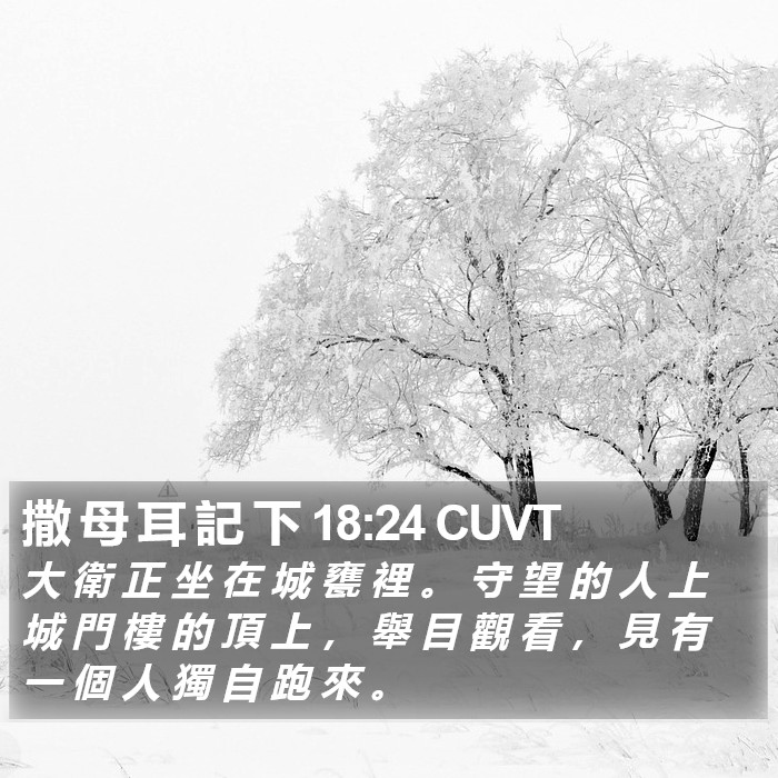 撒 母 耳 記 下 18:24 CUVT Bible Study