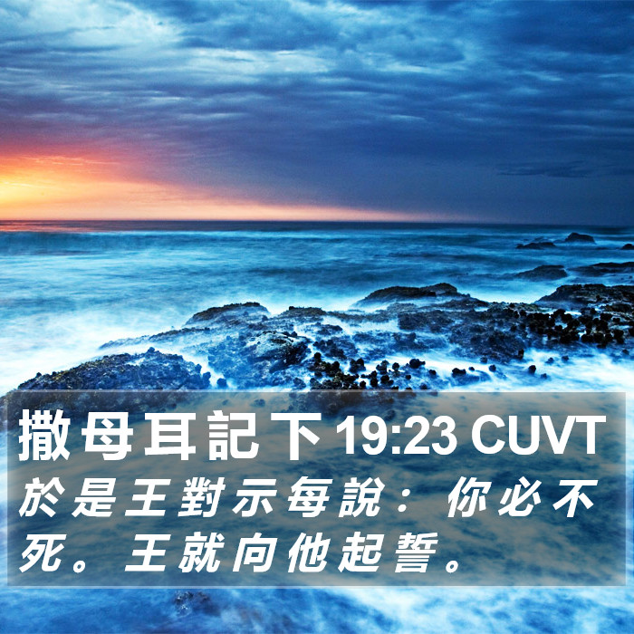 撒 母 耳 記 下 19:23 CUVT Bible Study