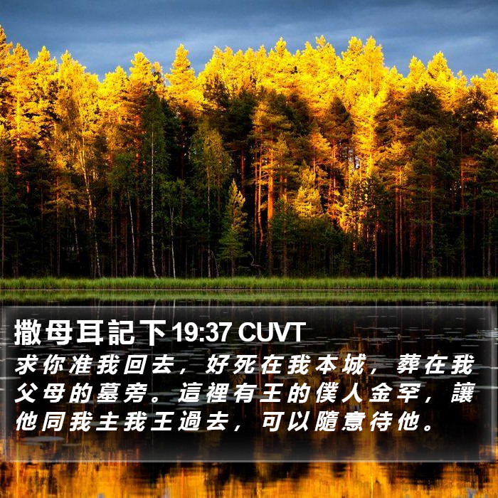 撒 母 耳 記 下 19:37 CUVT Bible Study