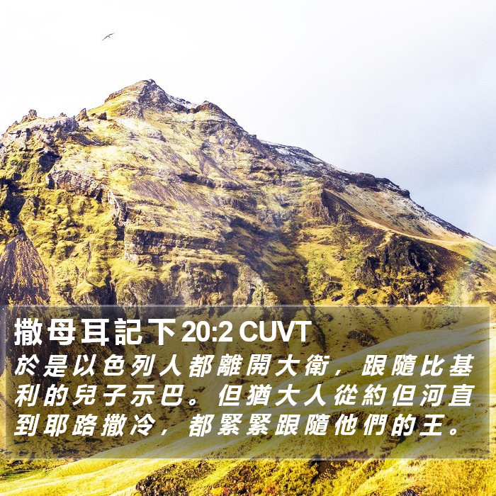 撒 母 耳 記 下 20:2 CUVT Bible Study