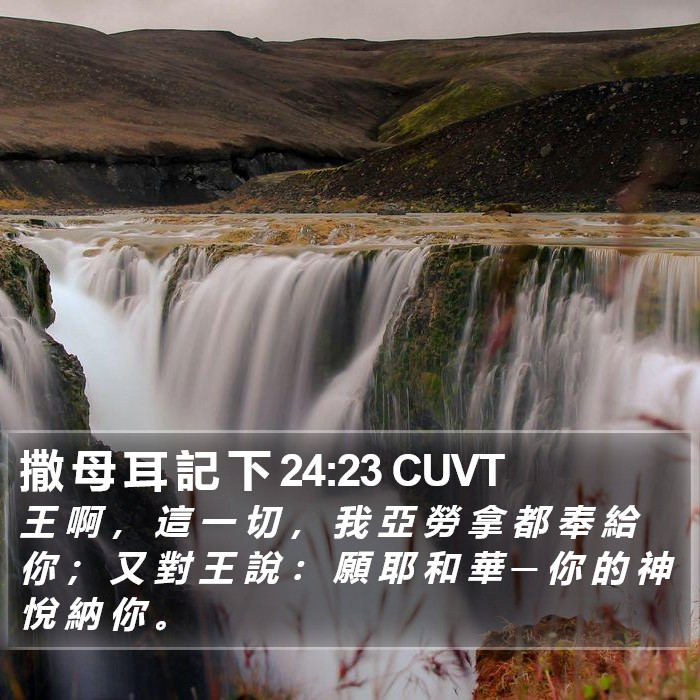 撒 母 耳 記 下 24:23 CUVT Bible Study