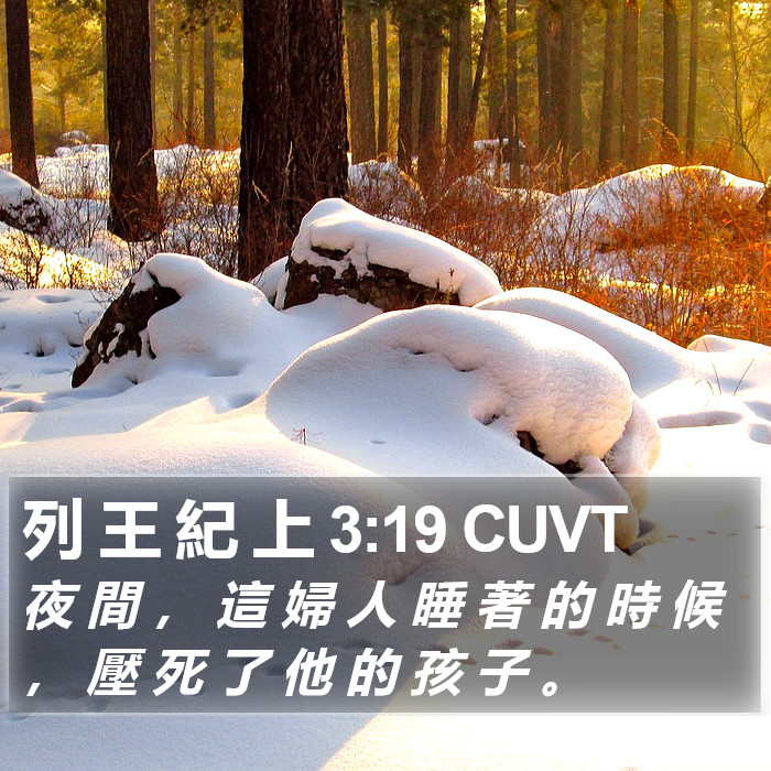 列 王 紀 上 3:19 CUVT Bible Study