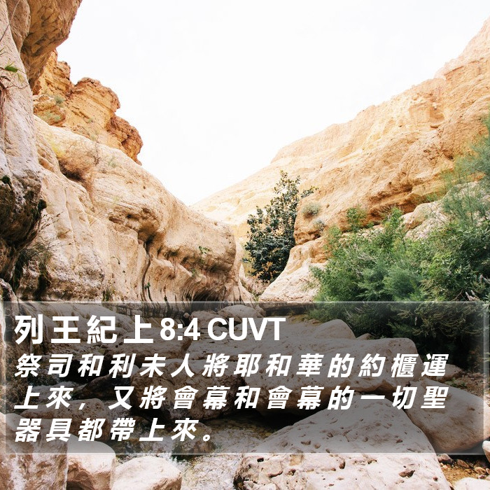 列 王 紀 上 8:4 CUVT Bible Study