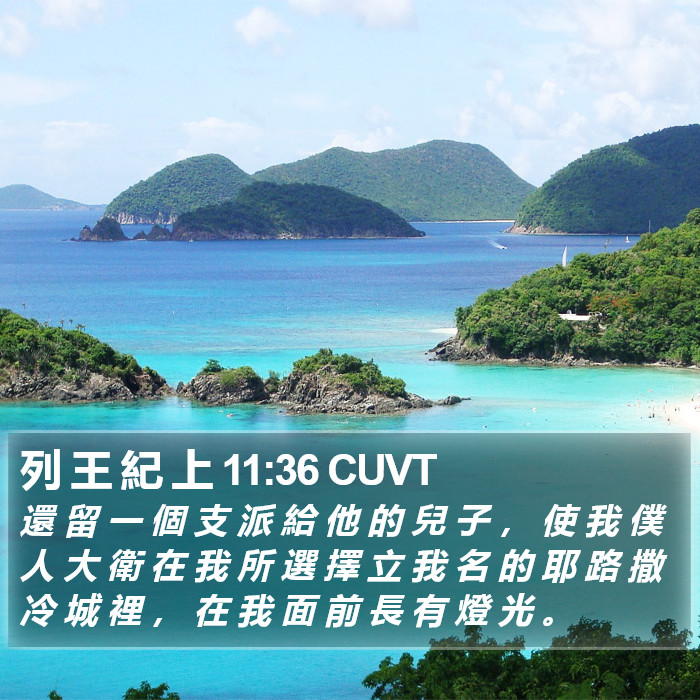 列 王 紀 上 11:36 CUVT Bible Study