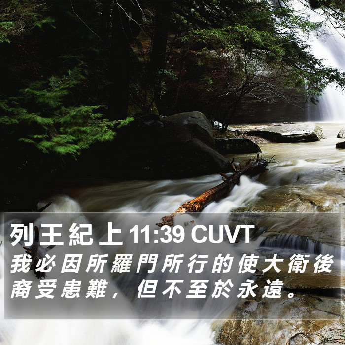 列 王 紀 上 11:39 CUVT Bible Study