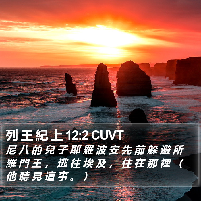 列 王 紀 上 12:2 CUVT Bible Study