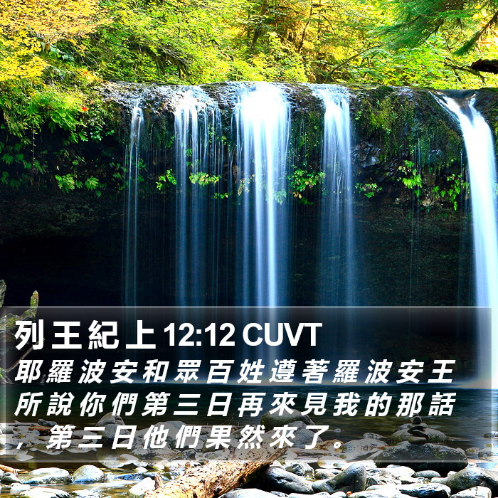 列 王 紀 上 12:12 CUVT Bible Study