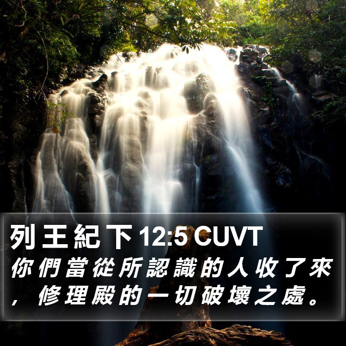 列 王 紀 下 12:5 CUVT Bible Study