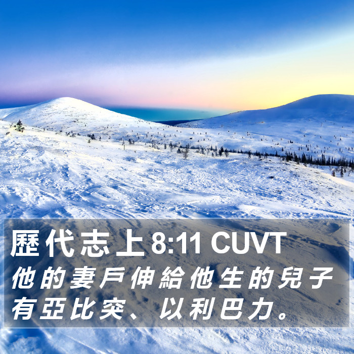 歷 代 志 上 8:11 CUVT Bible Study