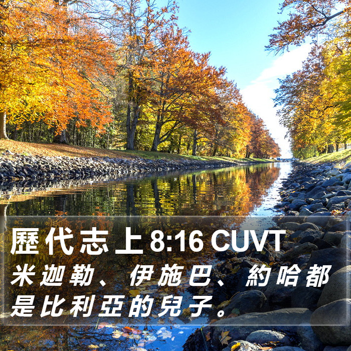 歷 代 志 上 8:16 CUVT Bible Study