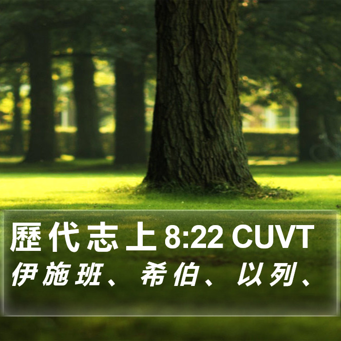 歷 代 志 上 8:22 CUVT Bible Study