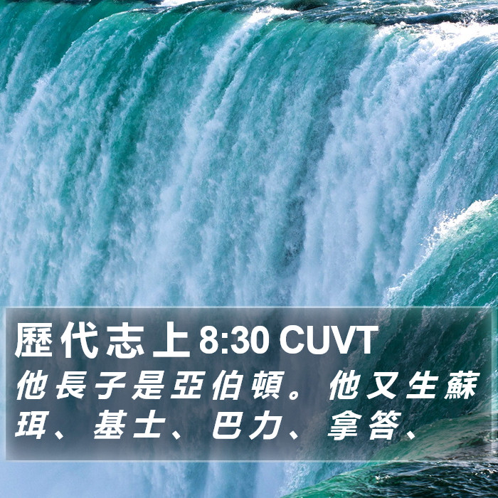 歷 代 志 上 8:30 CUVT Bible Study