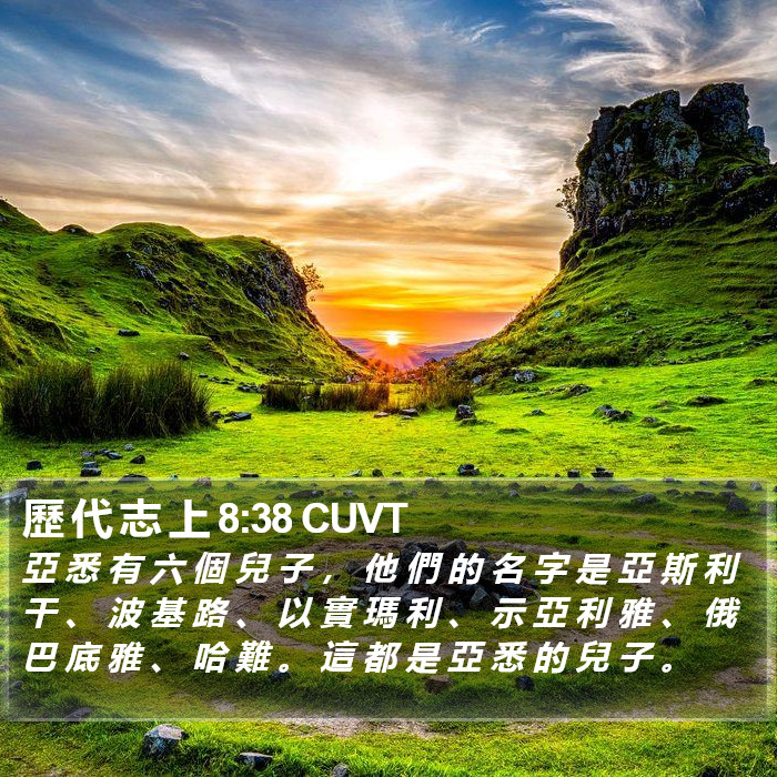 歷 代 志 上 8:38 CUVT Bible Study