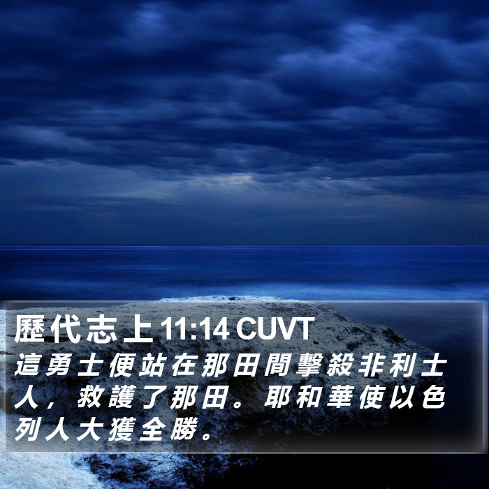 歷 代 志 上 11:14 CUVT Bible Study