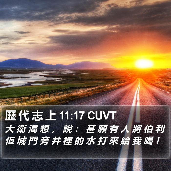 歷 代 志 上 11:17 CUVT Bible Study