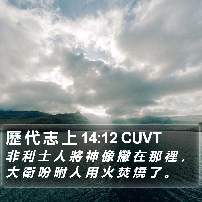 歷 代 志 上 14:12 CUVT Bible Study