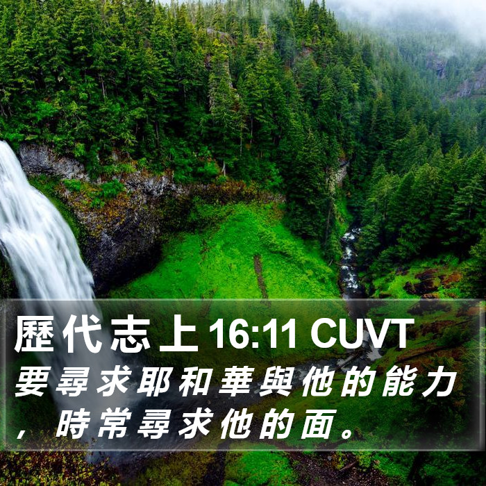 歷 代 志 上 16:11 CUVT Bible Study