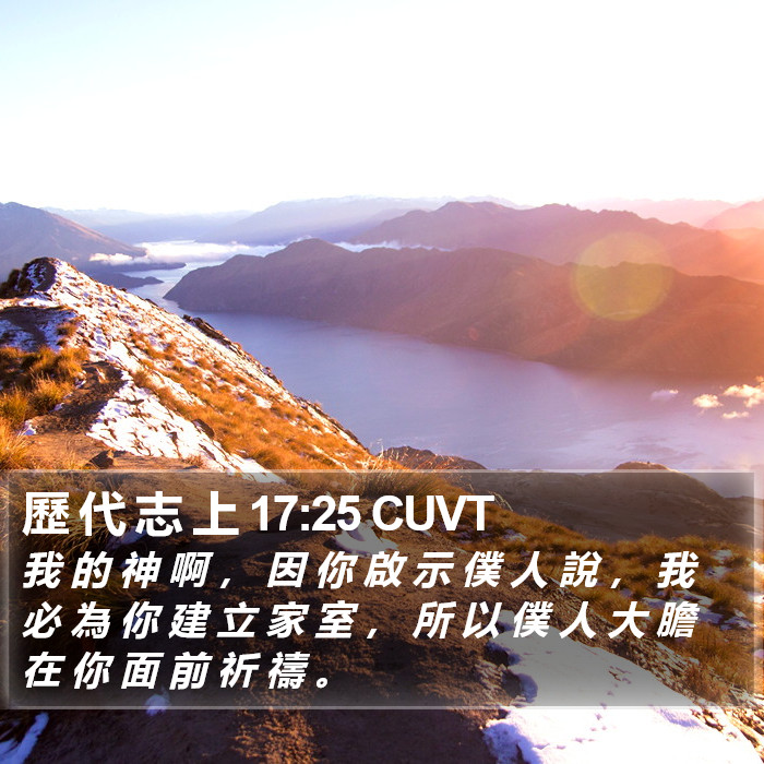 歷 代 志 上 17:25 CUVT Bible Study