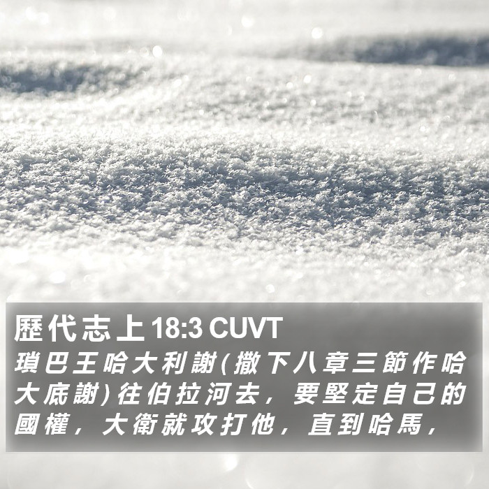 歷 代 志 上 18:3 CUVT Bible Study