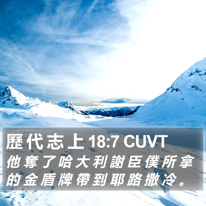 歷 代 志 上 18:7 CUVT Bible Study