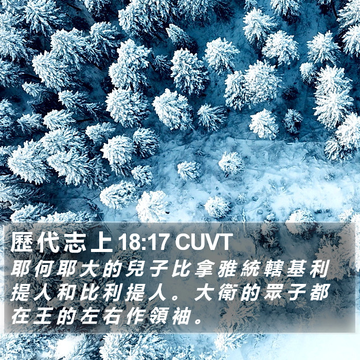 歷 代 志 上 18:17 CUVT Bible Study