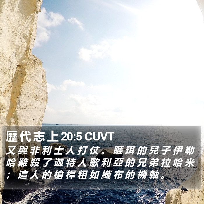 歷 代 志 上 20:5 CUVT Bible Study