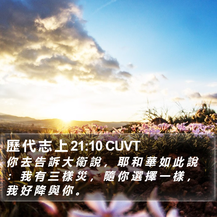 歷 代 志 上 21:10 CUVT Bible Study