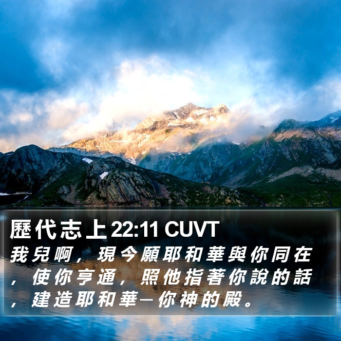 歷 代 志 上 22:11 CUVT Bible Study