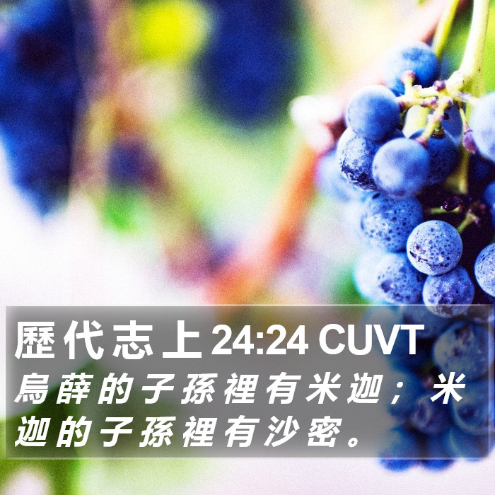 歷 代 志 上 24:24 CUVT Bible Study