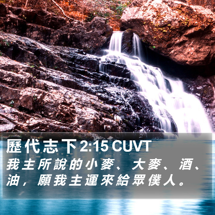 歷 代 志 下 2:15 CUVT Bible Study