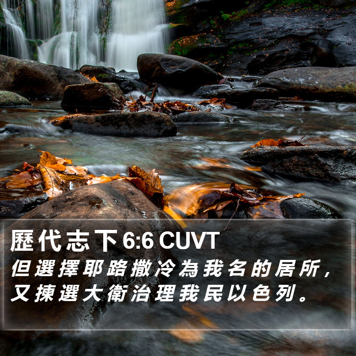 歷 代 志 下 6:6 CUVT Bible Study