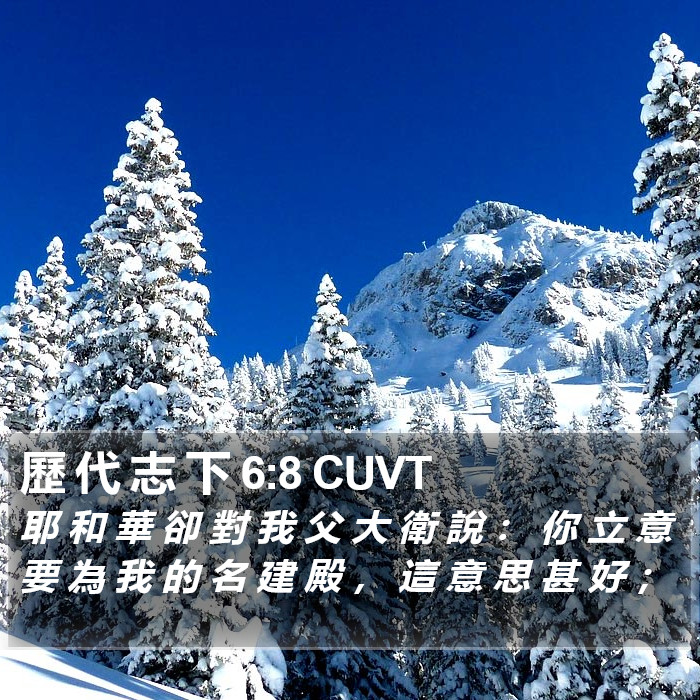 歷 代 志 下 6:8 CUVT Bible Study