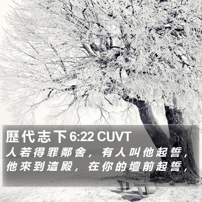 歷 代 志 下 6:22 CUVT Bible Study